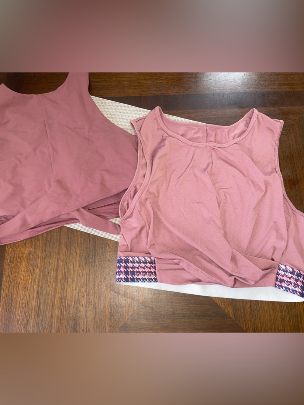 Athleta & Fabletics Sports Bra Bundle Medium Mauve Athletic Workout Set